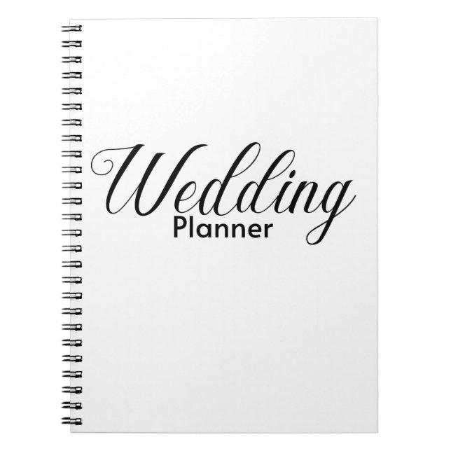 Caderno Espiral Planner de Casamento Elegante (Frente)