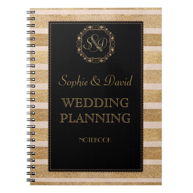 Caderno Espiral Planner de Casamento Romântico de Fall Wreath Dour (Frente)