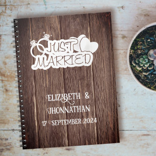 Caderno Espiral Planner Rustic Wood Recem casados Elegant Wedding