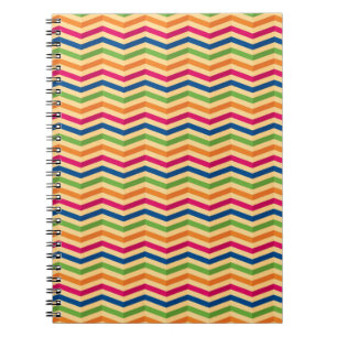 Caderno Espiral Plano de fundo com faixas no retrato
