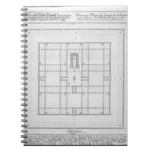 Caderno Espiral Plano do templo de Solomon, Jerusalem, 'do En