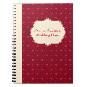 Caderno Espiral Planos de Casamento Personalizáveis