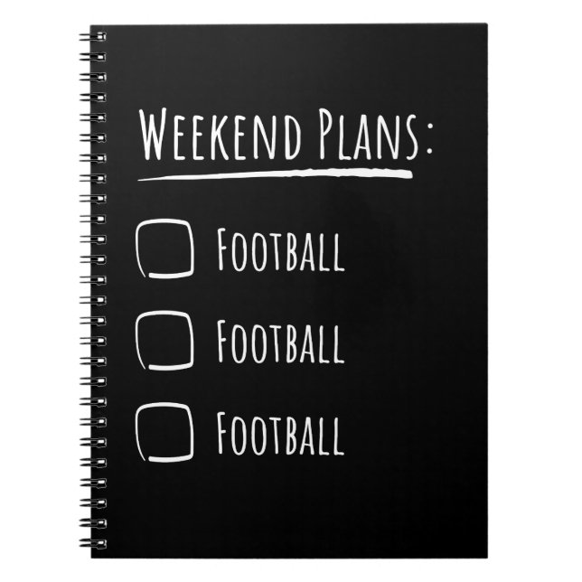 Caderno Espiral Planos de Fim de Semana Futebol (Frente)