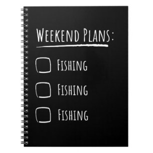Caderno Espiral Planos de Fim de Semana Pescaria