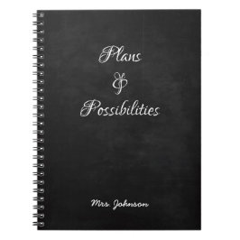 Caderno Espiral Planos e Possibilidades do Notebook de Foto Espira