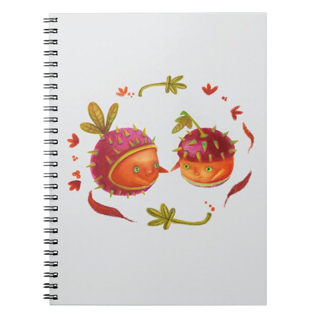 Caderno Espiral plantas bonitinhas (Frente)