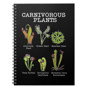 Caderno Espiral Plantas Carnívoras Espécie Saracenia Venus Flytrap