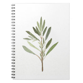 Caderno Espiral Plantas de ervas forrageiras de cozinha hortas de