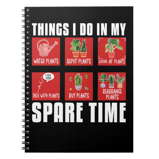 Caderno Espiral Plantas Gardener Humor Plant Whisperer Flores (Frente)