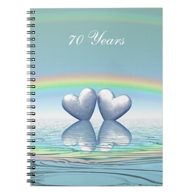 Caderno Espiral Platinum Hearts do 70 (Frente)