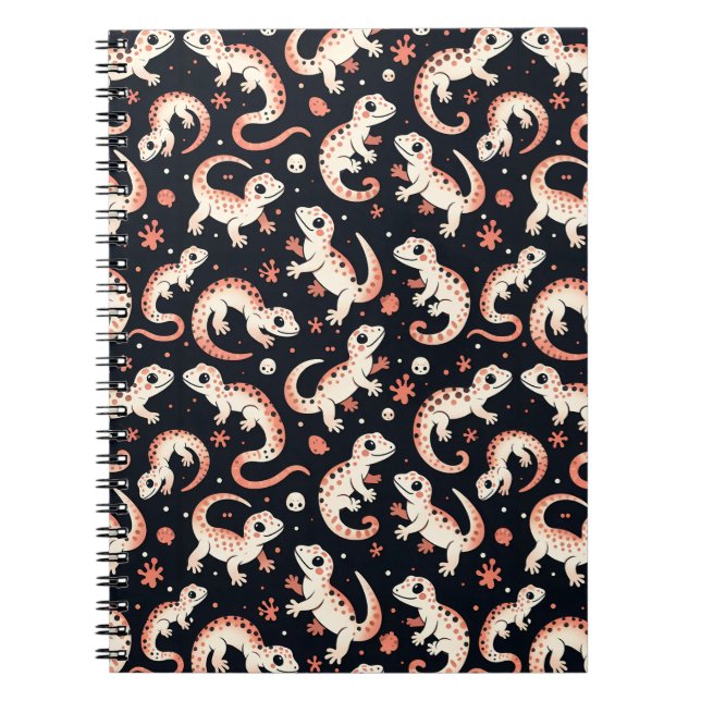 Caderno Espiral Playful Gecko Pattern (Frente)
