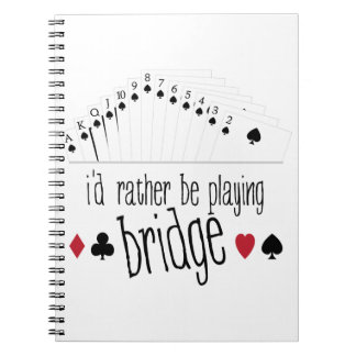 Caderno Espiral Playing Bridge