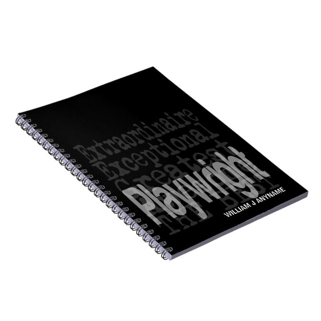 Caderno Espiral Playwright Extraordinaire CUSTOM (Lado Direito)
