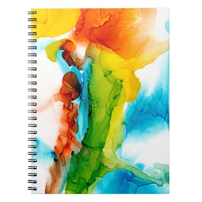 Caderno Espiral Pluma Principal - Cores d'água (Frente)