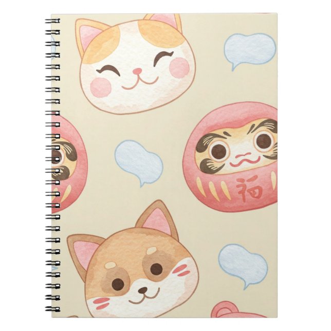 Caderno Espiral Plush Faces de Natasha nos (Frente)