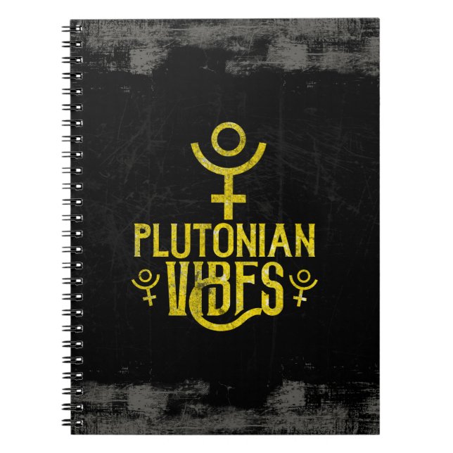 Caderno Espiral Plutônico Vibes Scorpio Astrologia Zodiac Plutão (Frente)