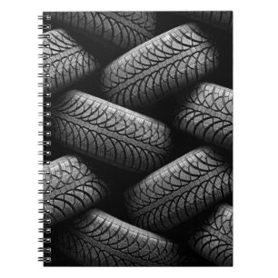 Caderno Espiral Pneus de carro pretos