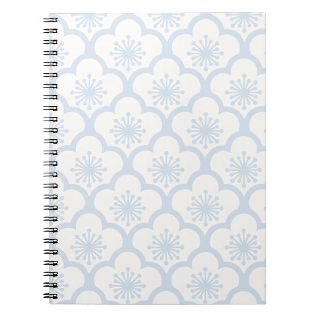 Caderno Espiral Pó de Sakura Suave Azul - Neutro (Frente)