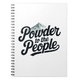 Caderno Espiral "Pó para as Pessoas" Retro Snowboard & Ski