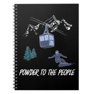 Caderno Espiral Pó para o estância de esqui do Pessoas Snowboard