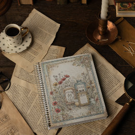 Caderno Espiral Pó Vintage e Talco Padrão Fazenda