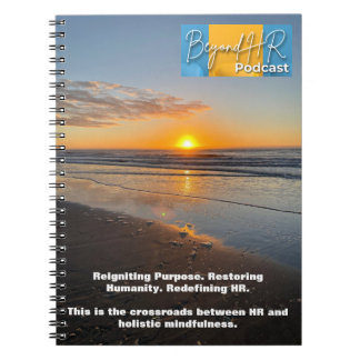 Caderno Espiral Podcast Beyond HR - Notebook Sunset Edition