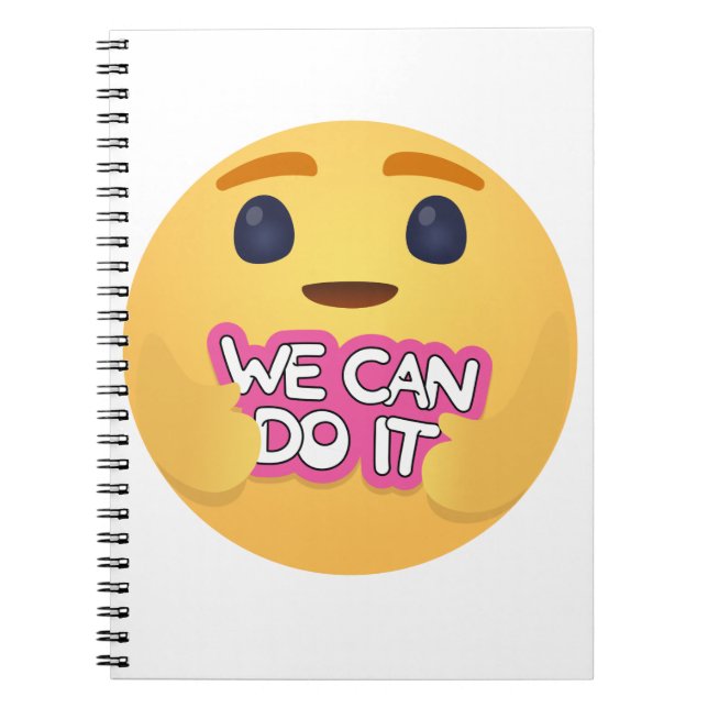 Caderno Espiral Podemos Fazê-Lo Importando Emojis (Frente)