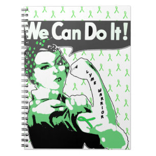 Caderno Espiral Podemos Fazer Isso, Bandanna Lady Lyme Disease Not