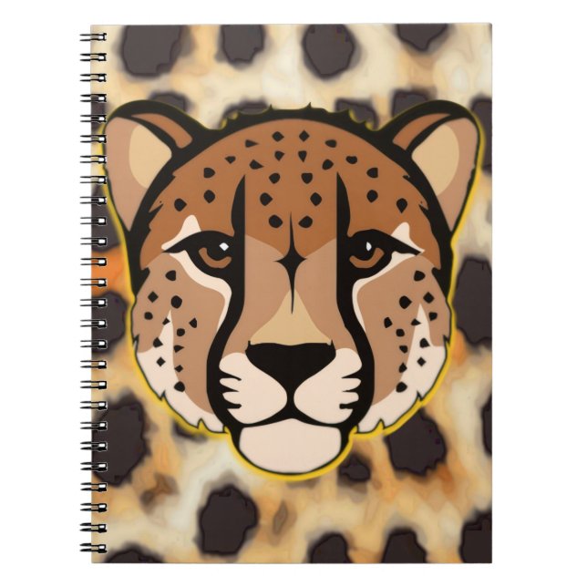 Caderno Espiral Poder de Impressão de Guepardo (Frente)