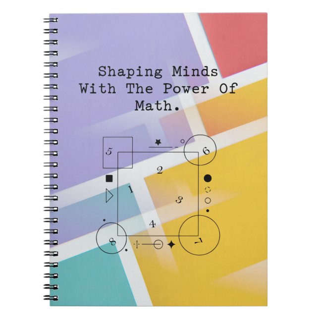 Caderno Espiral Poder de Matemática Formando Mentes | Educação Ins (Frente)