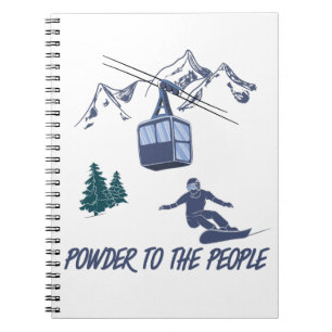 Caderno Espiral Poder do Snowboarder para o Servidor de Esqui do P