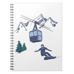 Caderno Espiral Poder do Snowboarder para o Servidor de Esqui do P