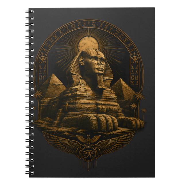 Caderno Espiral Poder Silencioso | Grande Esfinge Projeto Egito (Frente)