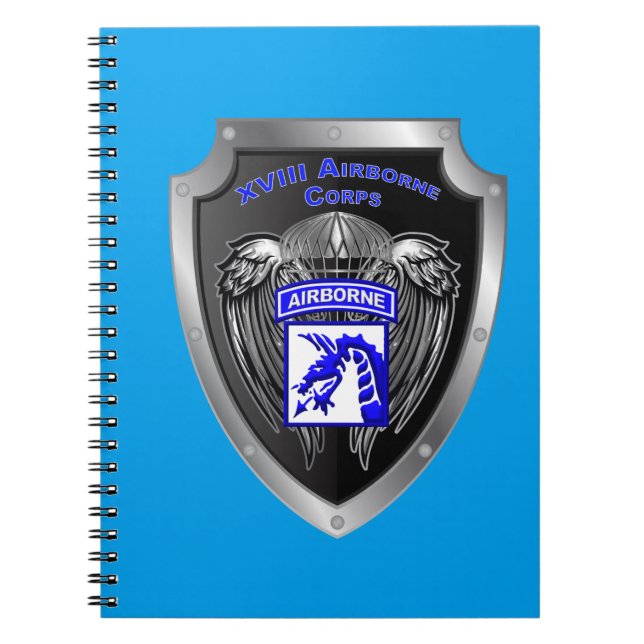Caderno Espiral Poderoso XVIII Corpo Aerotransportado (Frente)