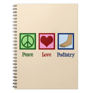 Caderno Espiral Podiatry do amor da paz