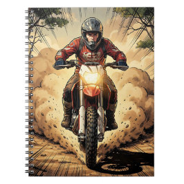 Caderno Espiral Poeira & Determinação Motocross em Plena Parcela