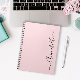Caderno Espiral Poeira Rosada Personalizada