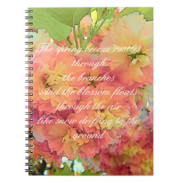 Caderno Espiral Poema da flor da cereja