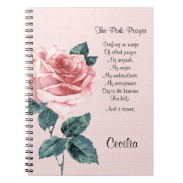 Caderno Espiral Poema Inspiracional de Esperança e Cura