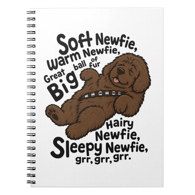 Caderno Espiral Poema Soft Newfie (newf marrom) (Frente)