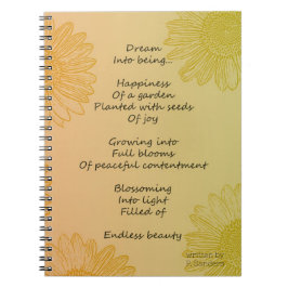 Caderno Espiral Poema Sonho (escrito por mim)