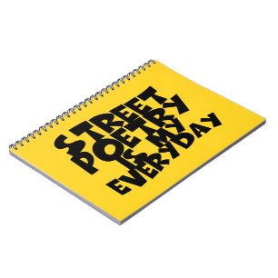 Caderno Espiral Poesia De Rua É Meu Dia A Dia