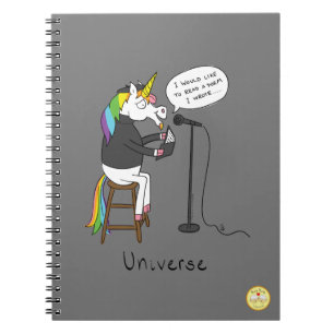 Caderno Espiral Poesia de Unicórnio Poeta Engraçado