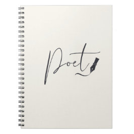 Caderno Espiral Poet Script Notebook – Minimalist Writing Journal