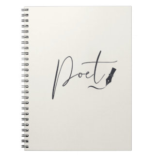 Caderno Espiral Poet Script Notebook – Minimalist Writing Journal