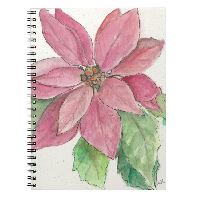 Caderno Espiral poinsettia (Frente)