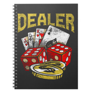 Caderno Espiral Poker do Texas Holdem do revendedor de jogos casin