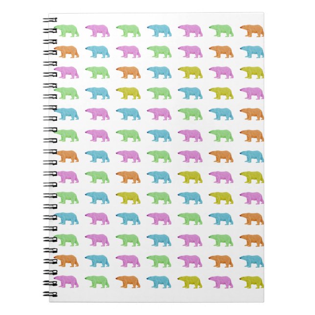 Caderno Espiral Polar Bear Pattern (Frente)