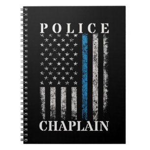 Caderno Espiral Polícia Chaplain - Bandeira Americana