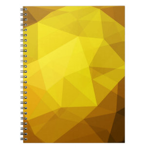 Caderno Espiral Poligonal laranja escuro. Um filme de cor completa